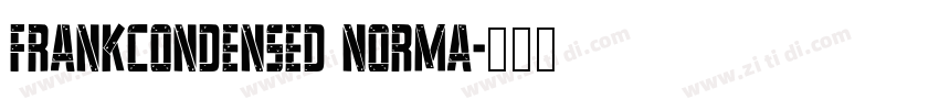 FrankCondensed Norma字体转换